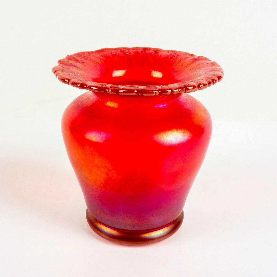 Vintage Poschinger Ruby Lustre Glass Vase (1 of 3)