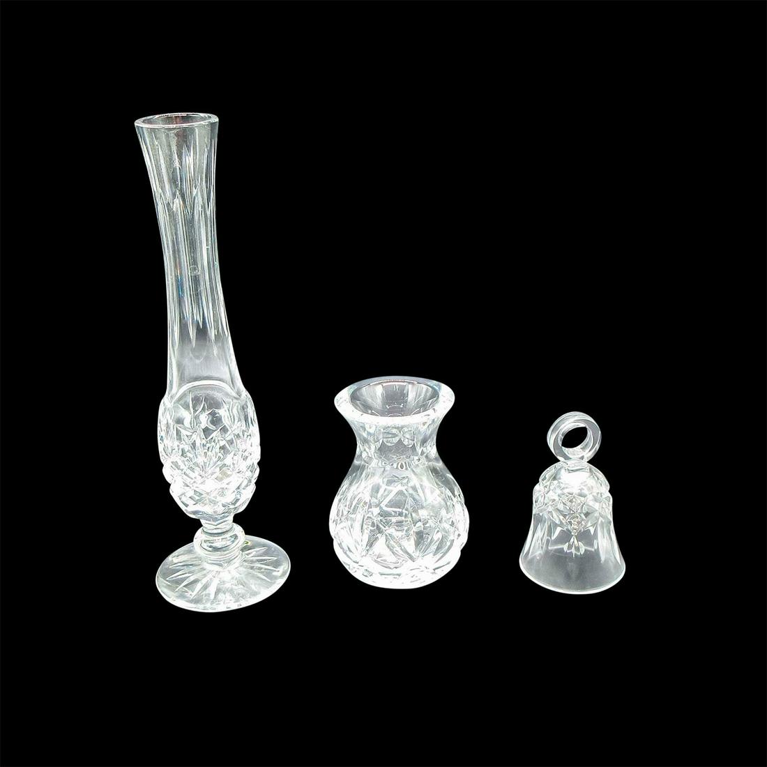3pc Vintage Waterford Crystal Vases And Bell (1 of 3)