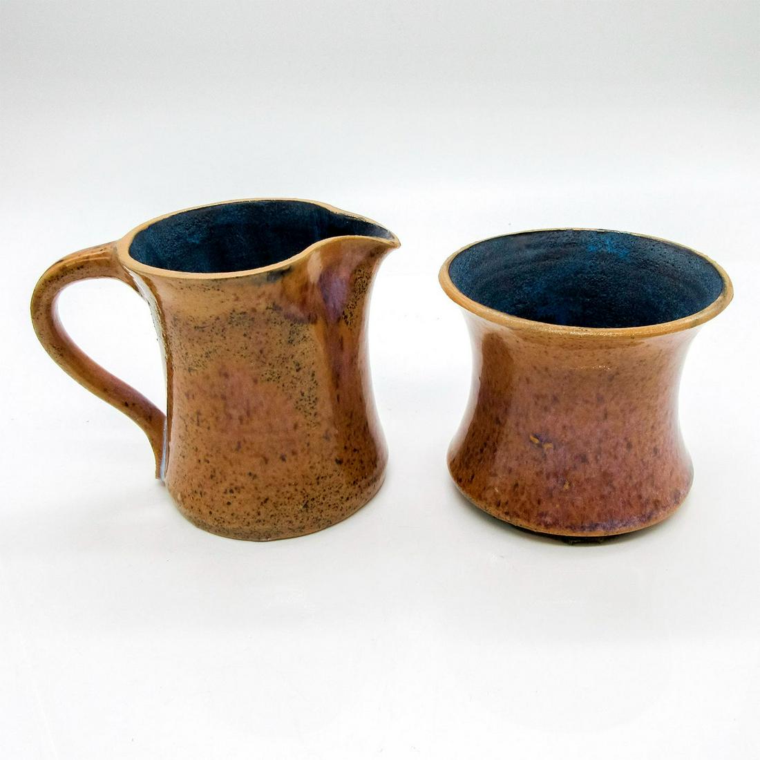 2pc Vintage Hastings Studio Art Pottery Sugar & Creamer Set (1 of 3)