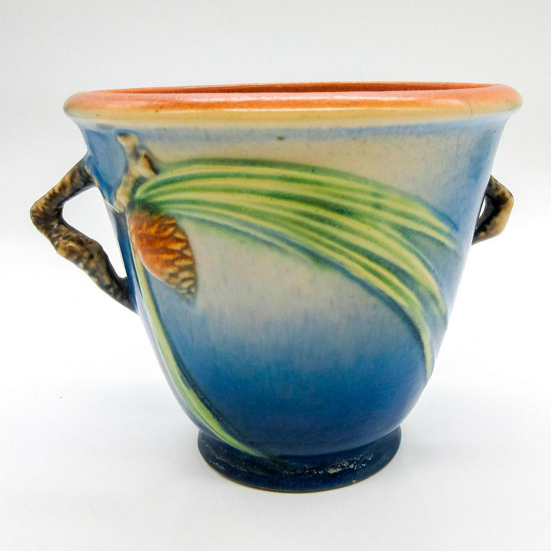 Vintage Roseville Pottery Flowerpot, Pinecone 633 (1 of 4)