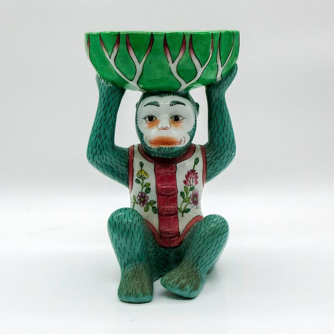 Vintage Chinese Porcelain Figural Bowl Modeled as a Seated Monkey (1 of 3)