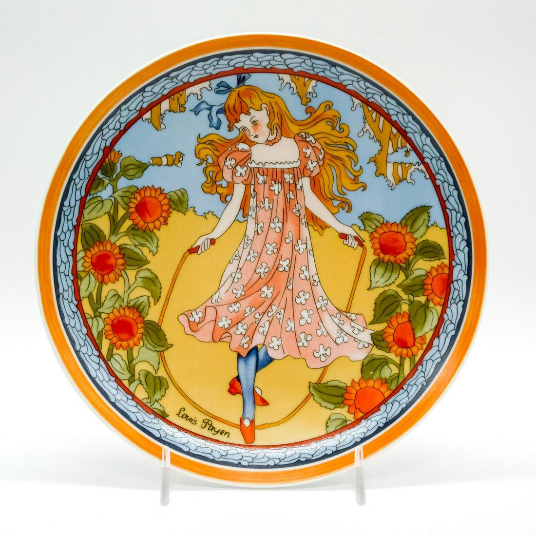 Heinrich Villeroy & Boch Bone China Wall Plate: Children of the World. A decorative plate for the benefit of the United Nations Children's Fund. Heinrich Villeroy & Boch backstamp. Artist: Louis Payen Dimensions: 17.75" dia. Edition Number: 1 Manuf