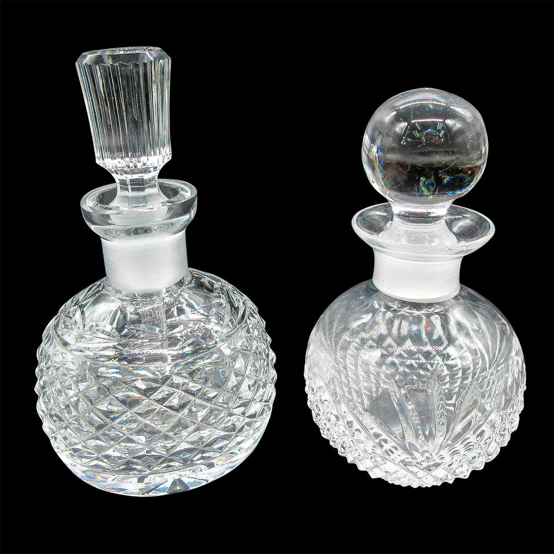 2pc Vintage Waterford Crystal & A Glass Perfume Bottles with Stoppers (1 of 3)