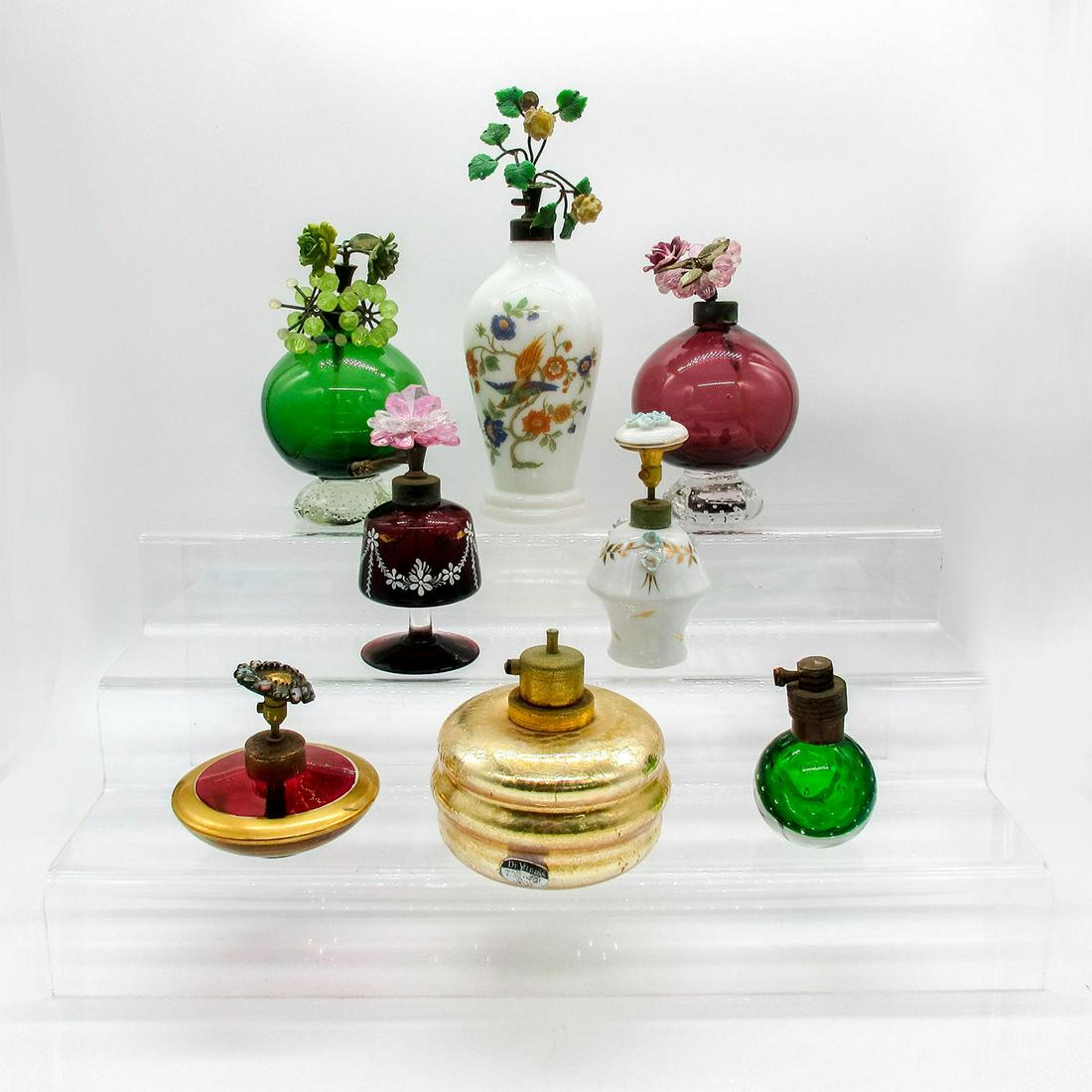 8pc Vintage Glass Perfume Bottles (1 of 6)