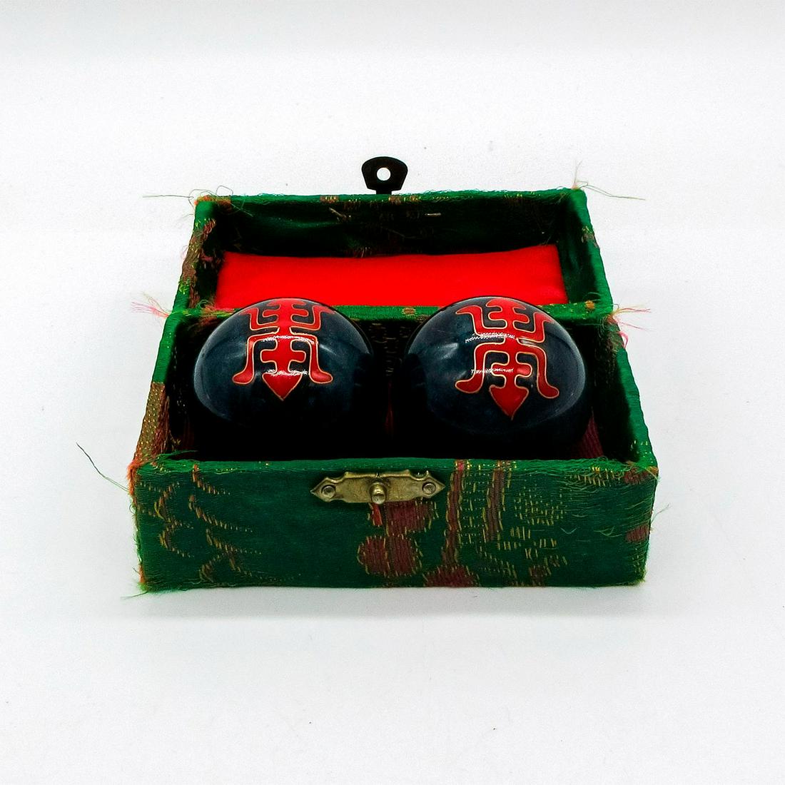 Vintage Chinese Healthy Baoding Iron Balls Boxed Set (1 of 4)