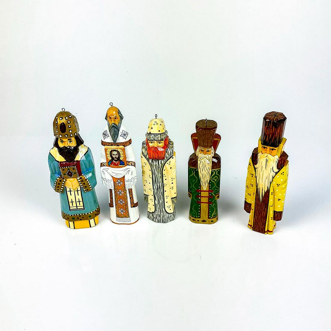 5pc Vintage Russian Holiday Ornaments (1 of 3)