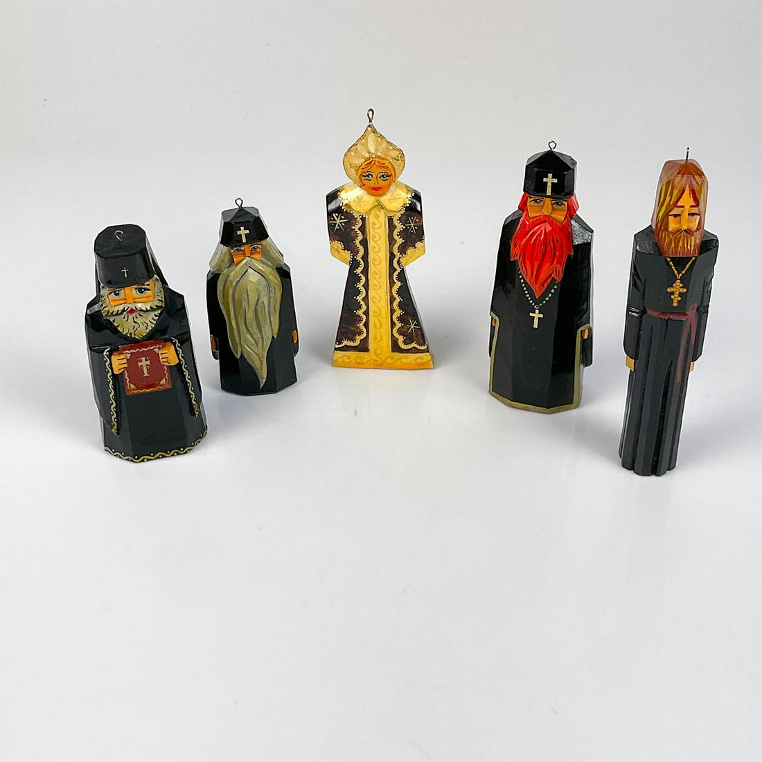 5pc Vintage Russian Orthodox Religious Holiday Ornaments (1 of 3)