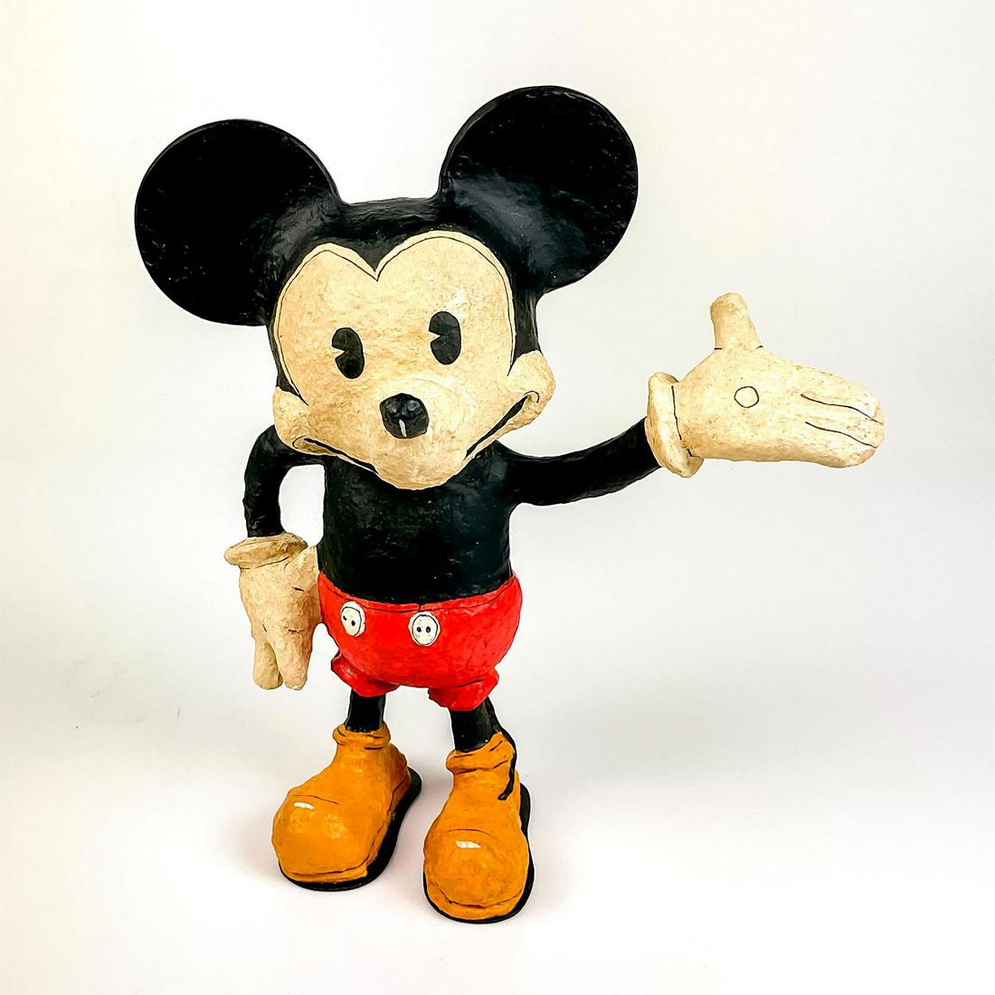 Vintage Disney Poliwoggs Paper Mache Figurine, Mickey Mouse (1 of 4)