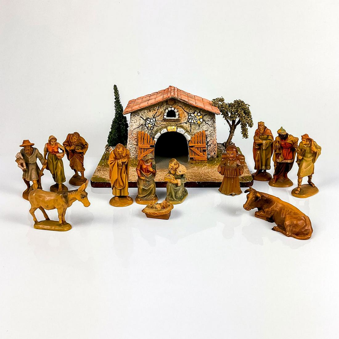 14pc Vintage Handmade Nativity Set Artist Signed (1 of 6)