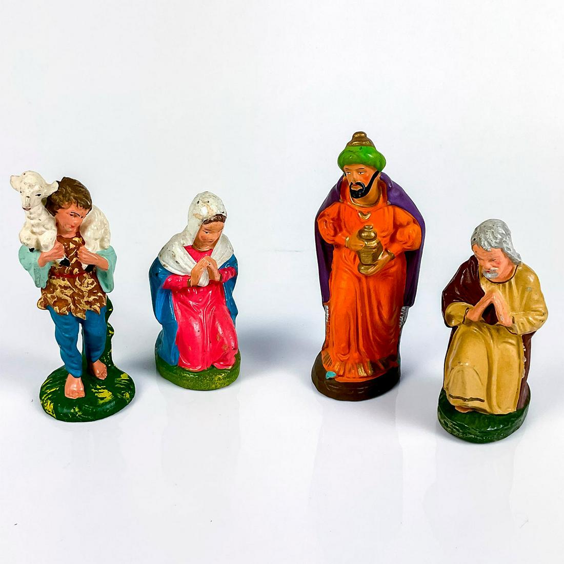 4pc Vintage German Paper Mache Nativity Figures (1 of 3)