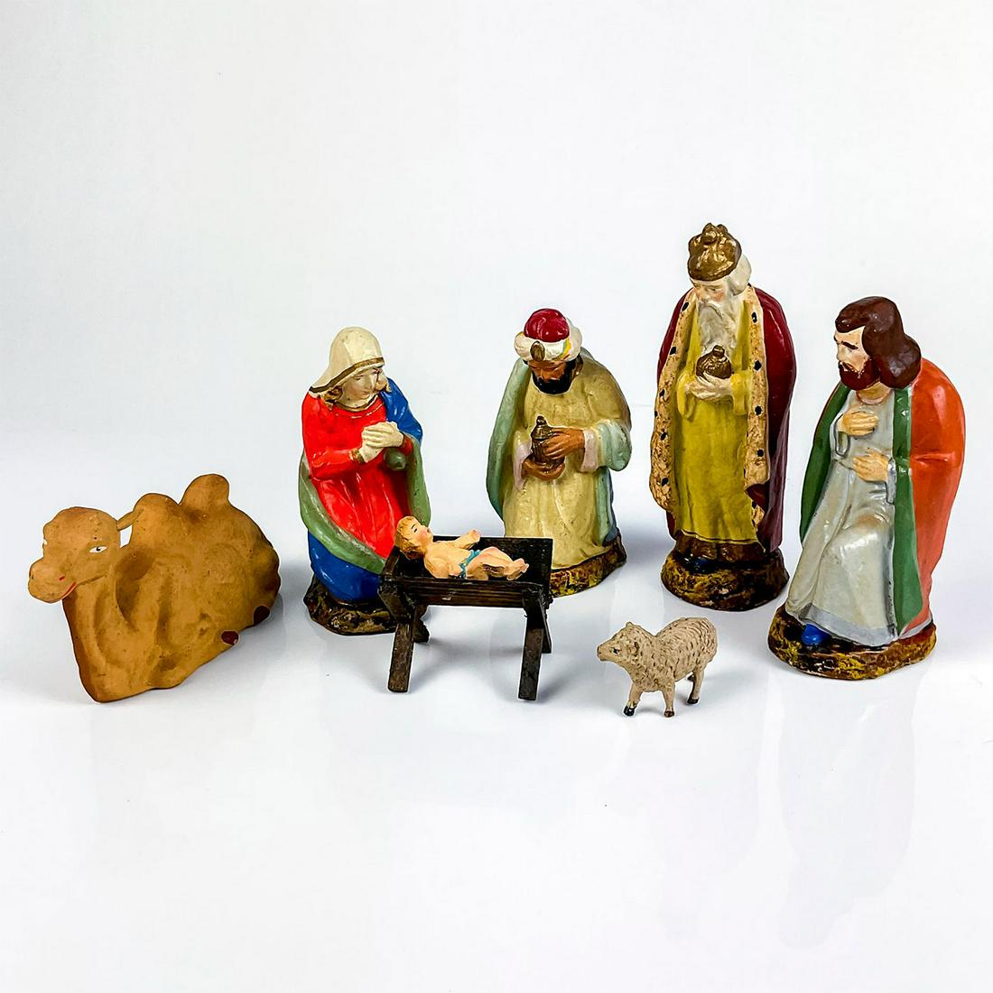 7pc Vintage German Nativity Figurines (1 of 3)