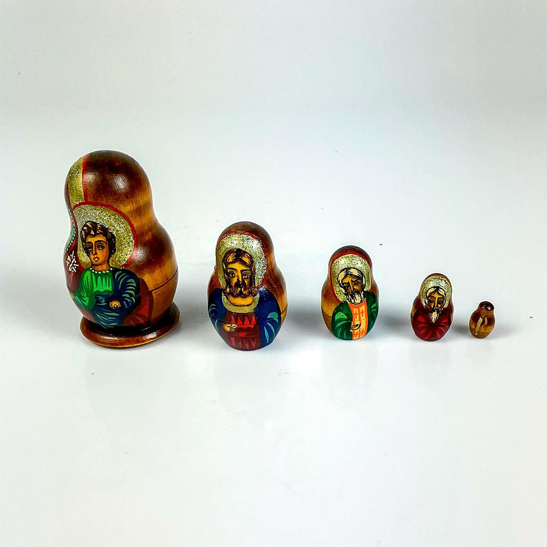 Vintage Russian Icon Nesting Dolls, Signed (1 of 3)