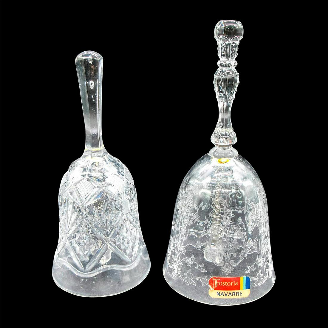 2pc Vintage Glass Dinner Bells (1 of 2)