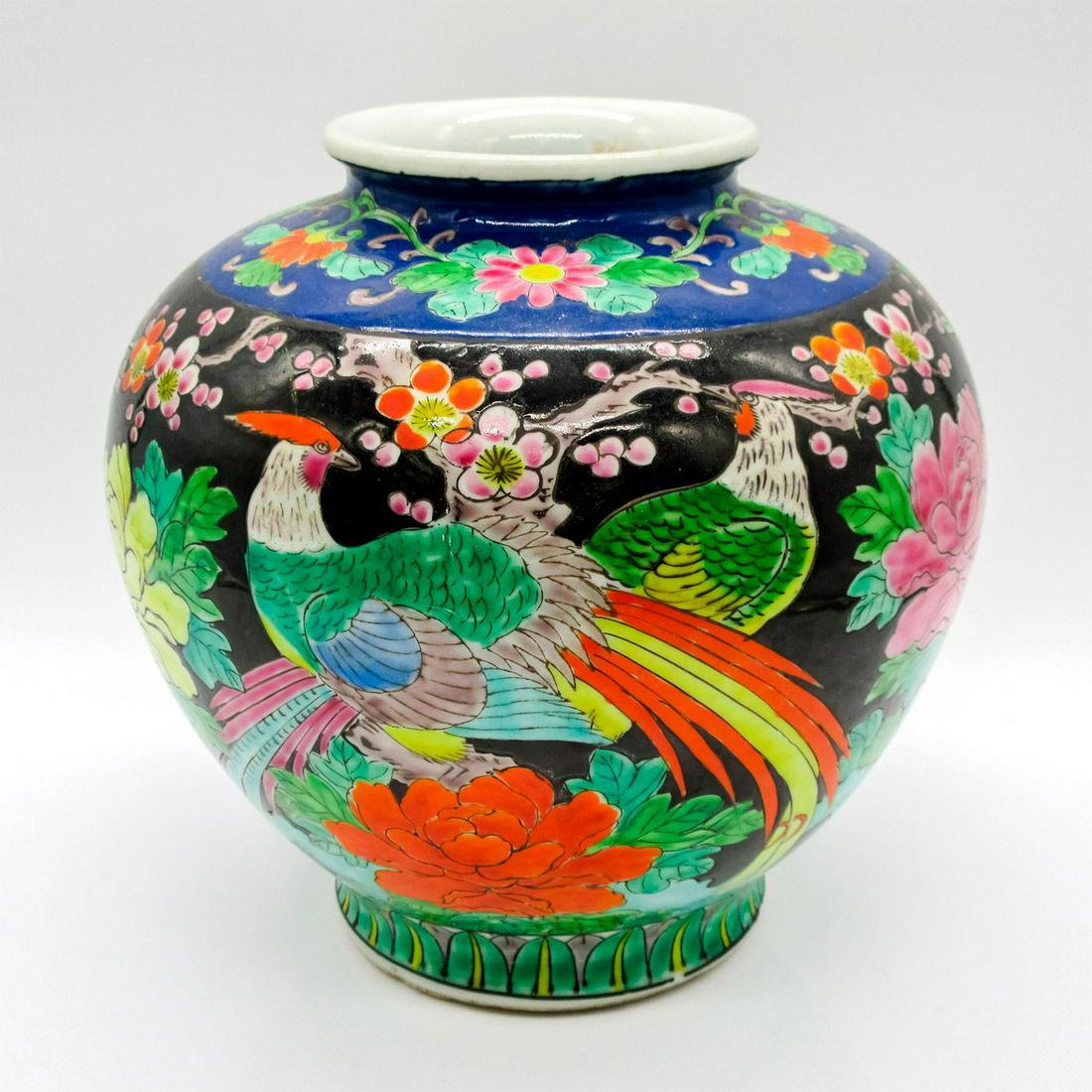 Vintage Japanese Hand Painted Phoenix Vase (1 of 5)