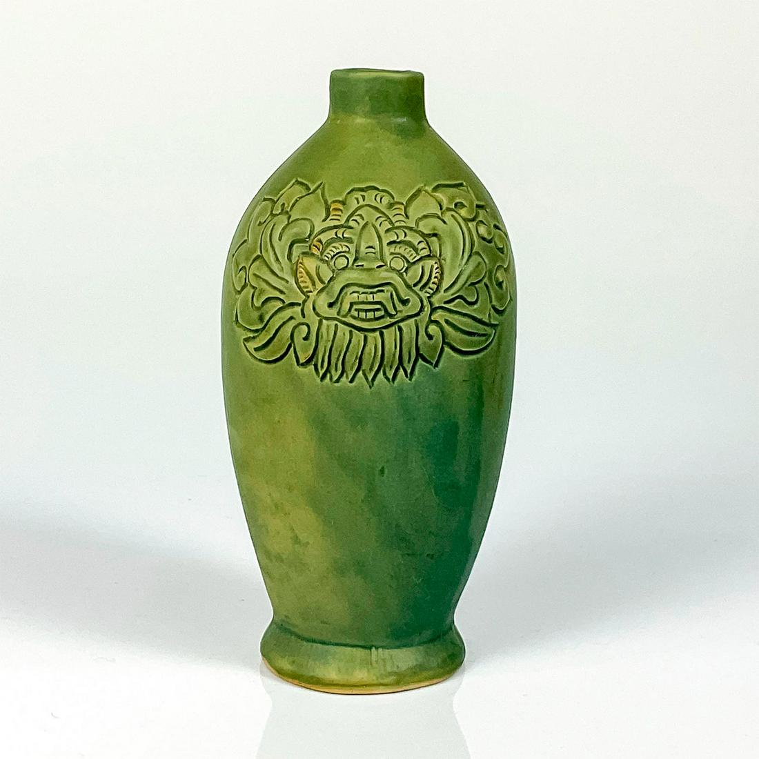 Vintage Chinese Ceramic Bud Vase, Dragon in Lotus (1 of 3)