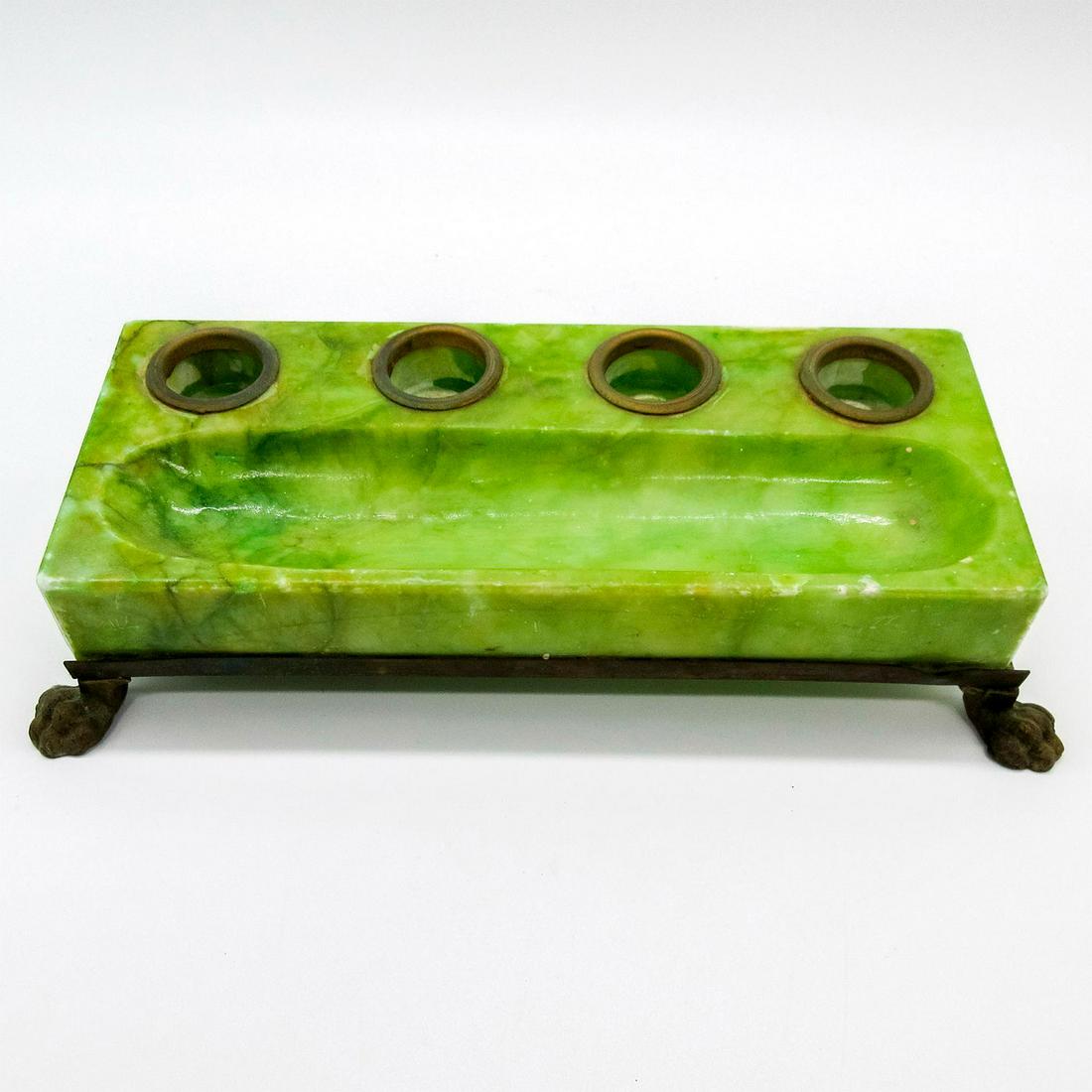 Antique Stone Candle and Matchstick Holder (1 of 2)