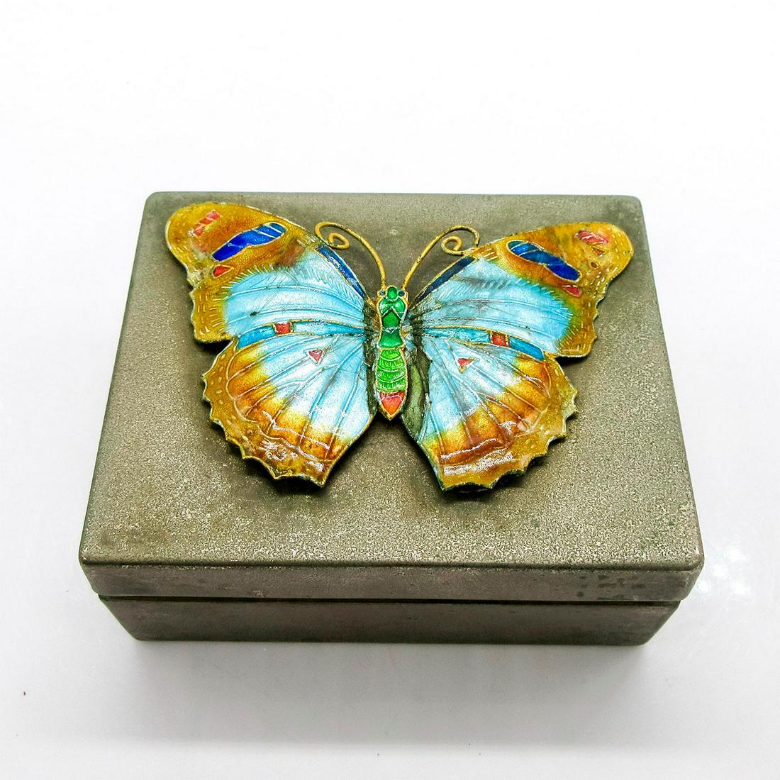 Vintage Carole Stupell Metal Butterfly Jewelry Box (1 of 3)