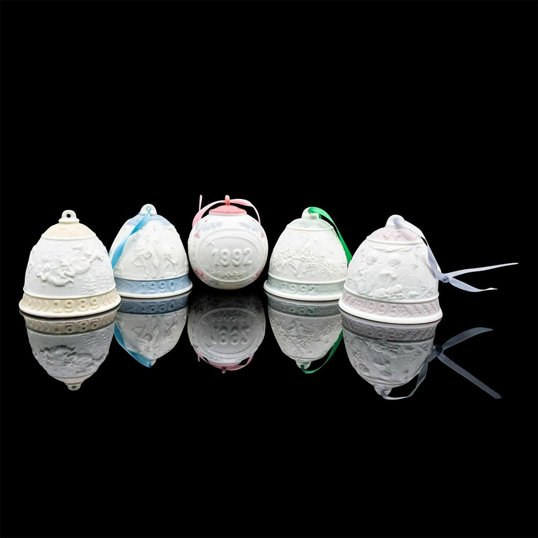 5pc Lladro Christmas Bell and Ball Ornaments (1 of 12)