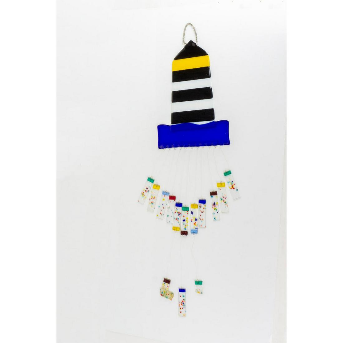 Vintage Art Glass Windchime, Lighthouse (1 of 3)