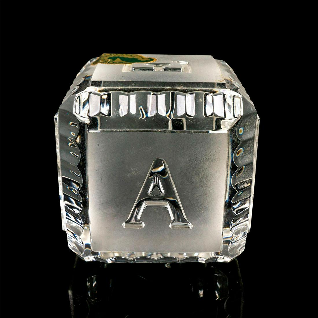 Vintage Waterford Irish Crystal Block Letter Paperweight (1 of 3)