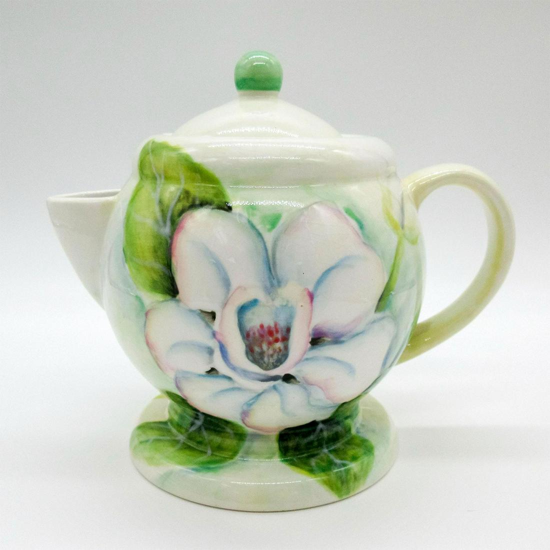 Ceramic White Floral Tea Pot (1 of 3)