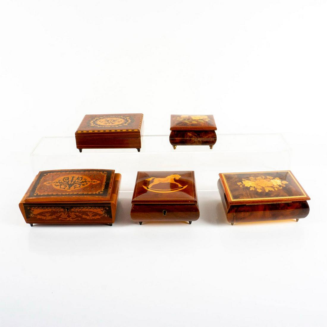5pc Vintage Decorative Music Boxes (1 of 3)