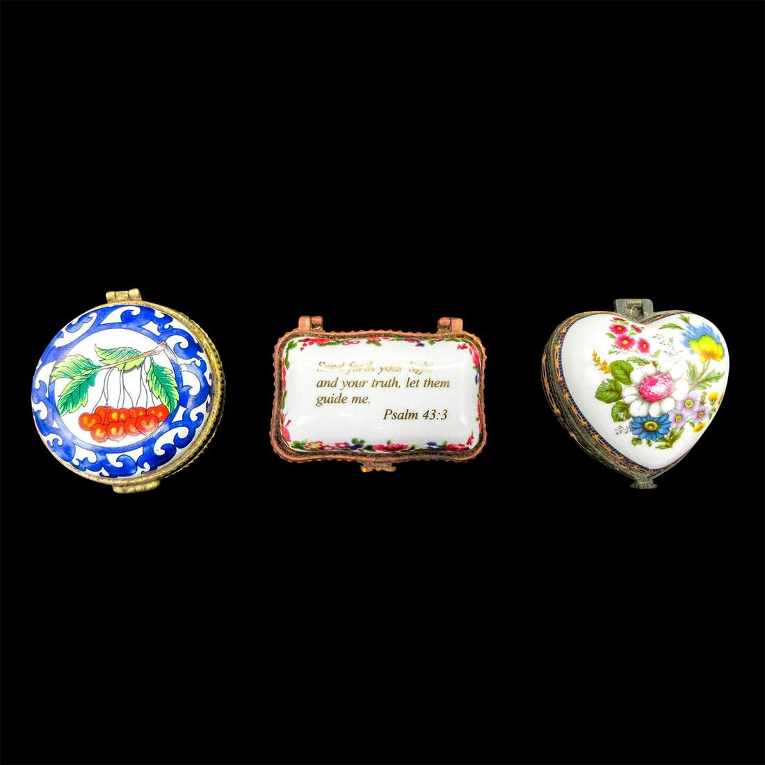 3pc Vintage Porcelain Trinket Boxes with Hinged Lids - Dec 18, 2022 ...
