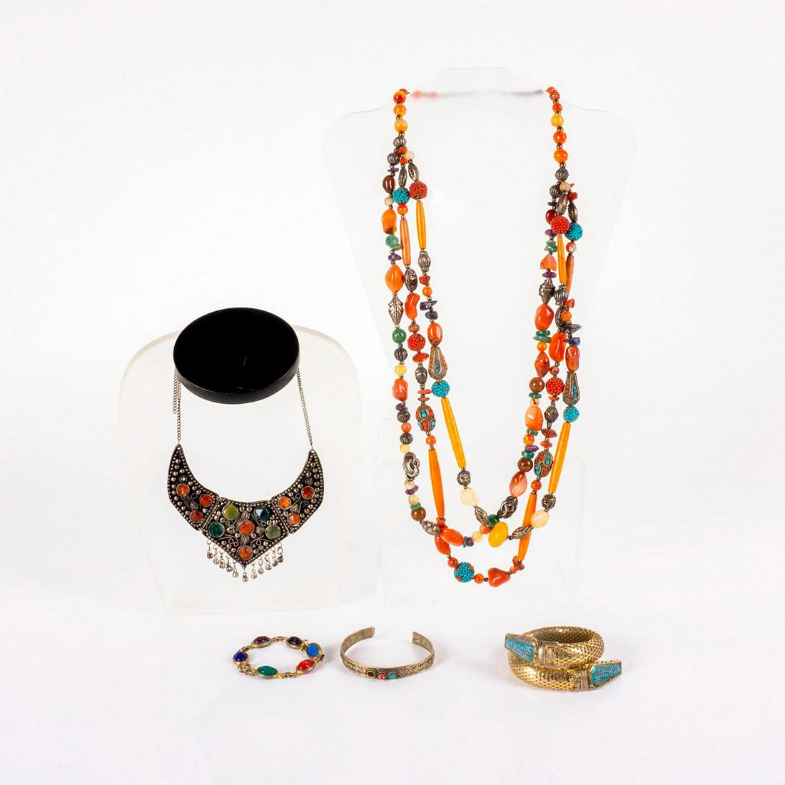 5pc Multicolor Tribal Jewelry Set (1 of 13)