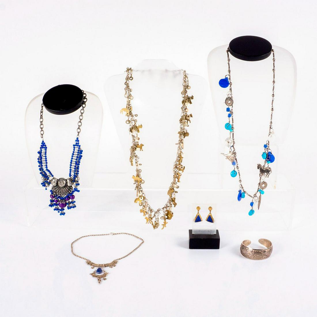 6pc Silver Tone Tribal Jewelry Set (1 of 19)