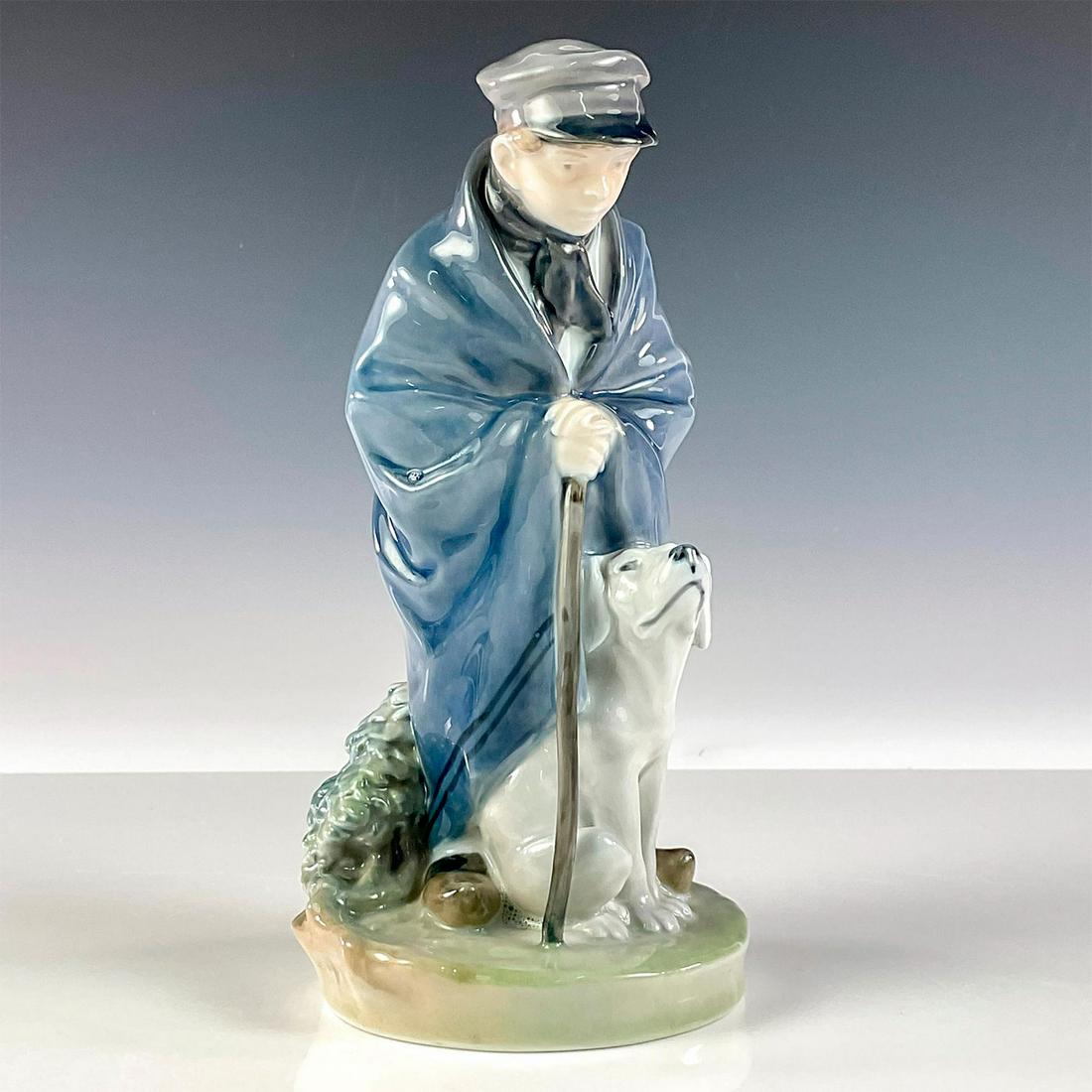 Vintage Royal Copenhagen Figurine, Shepherd With Dog (1 of 3)