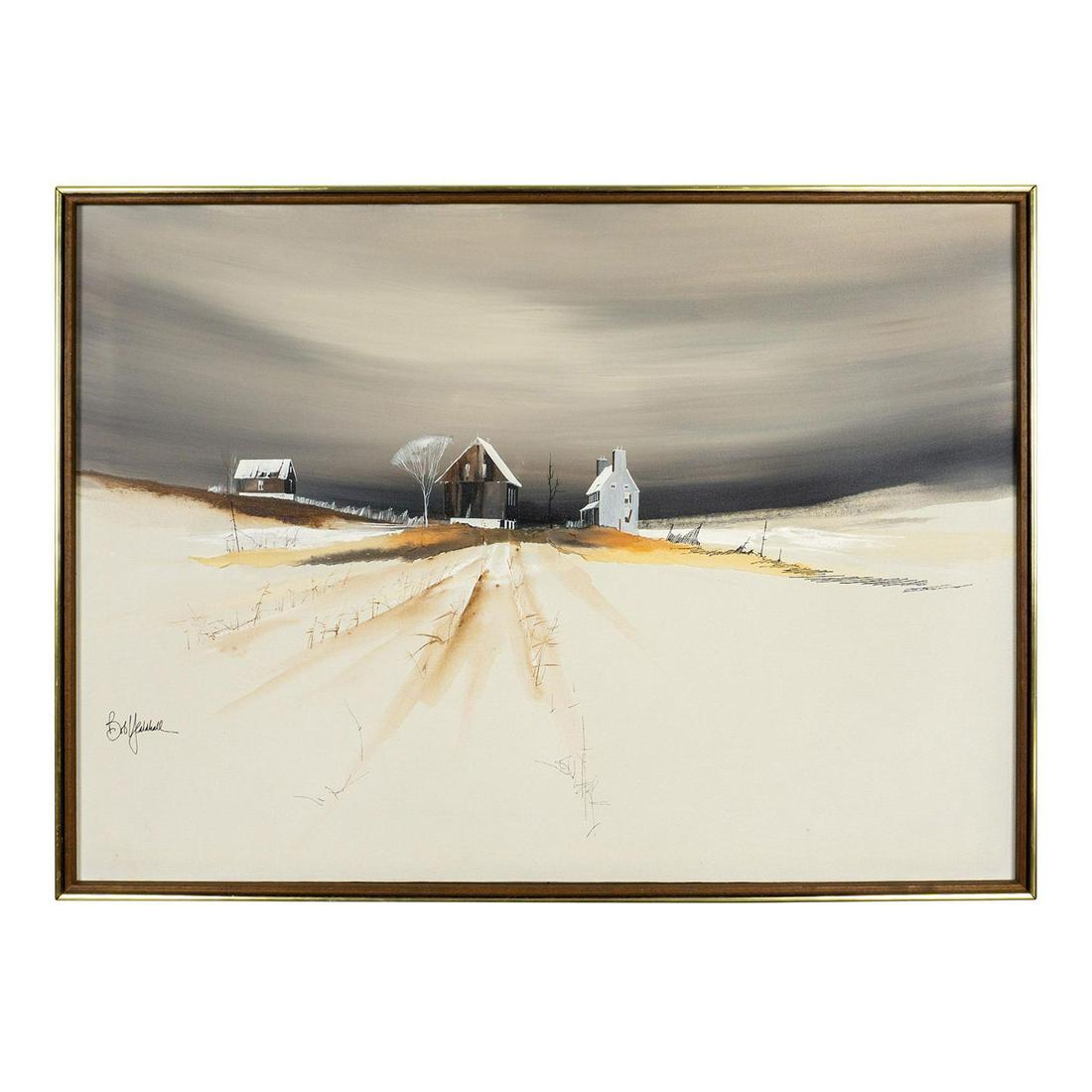 Bob Yealdhall (American, 20th c.) Signed Oil Painting on Canvas, Signed (1 of 5)