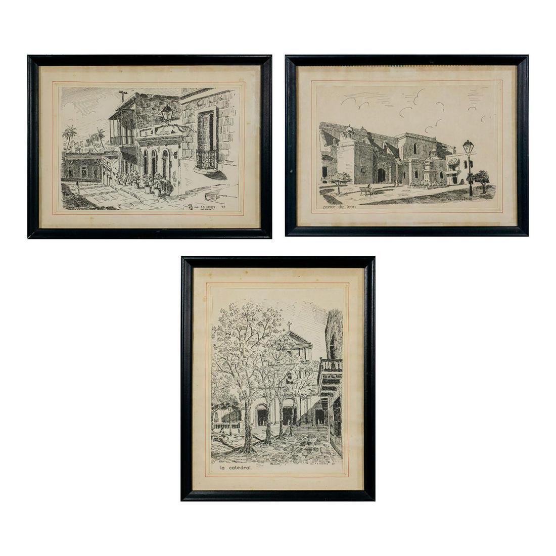 3pc Ian F.S. Mackay, Fine Art Prints, Puerto Rico (1 of 17)