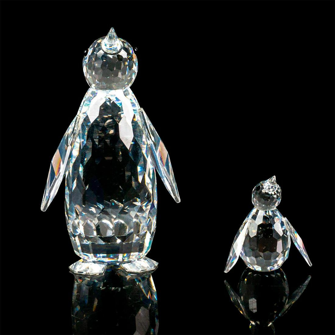 2pc Swarovski Crystal Figurine Set, Large & Mini Penguins (1 of 4)
