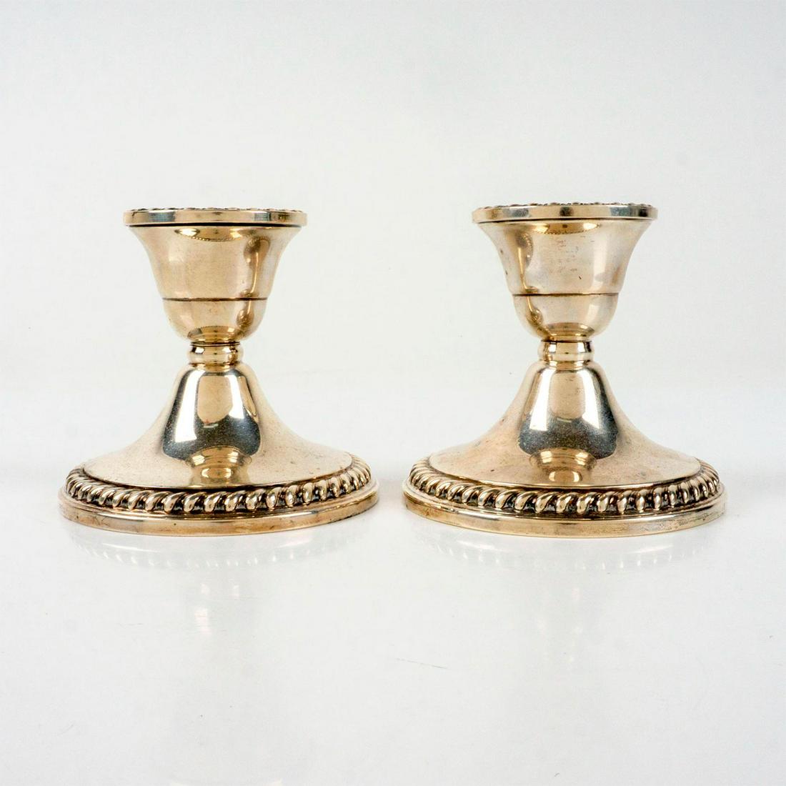 Pair of Cornwell Watrous Sterling Silver Candlesticks (1 of 3)