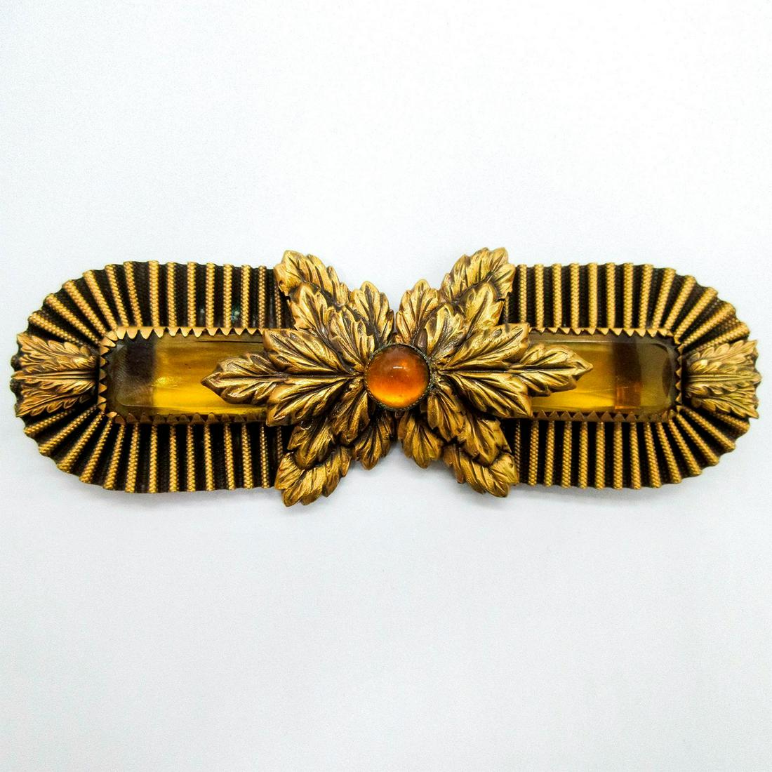 2pc Decorative Brass Ruffled Cloak Clasp (1 of 4)