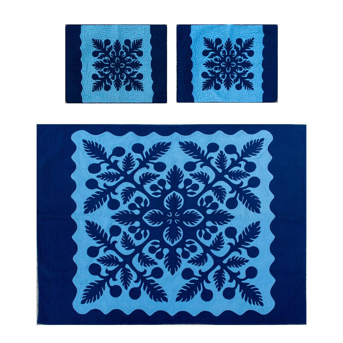 3pc Regency Creations Hawaiian Quilts, Tapestry+Pillowcases (1 of 10)