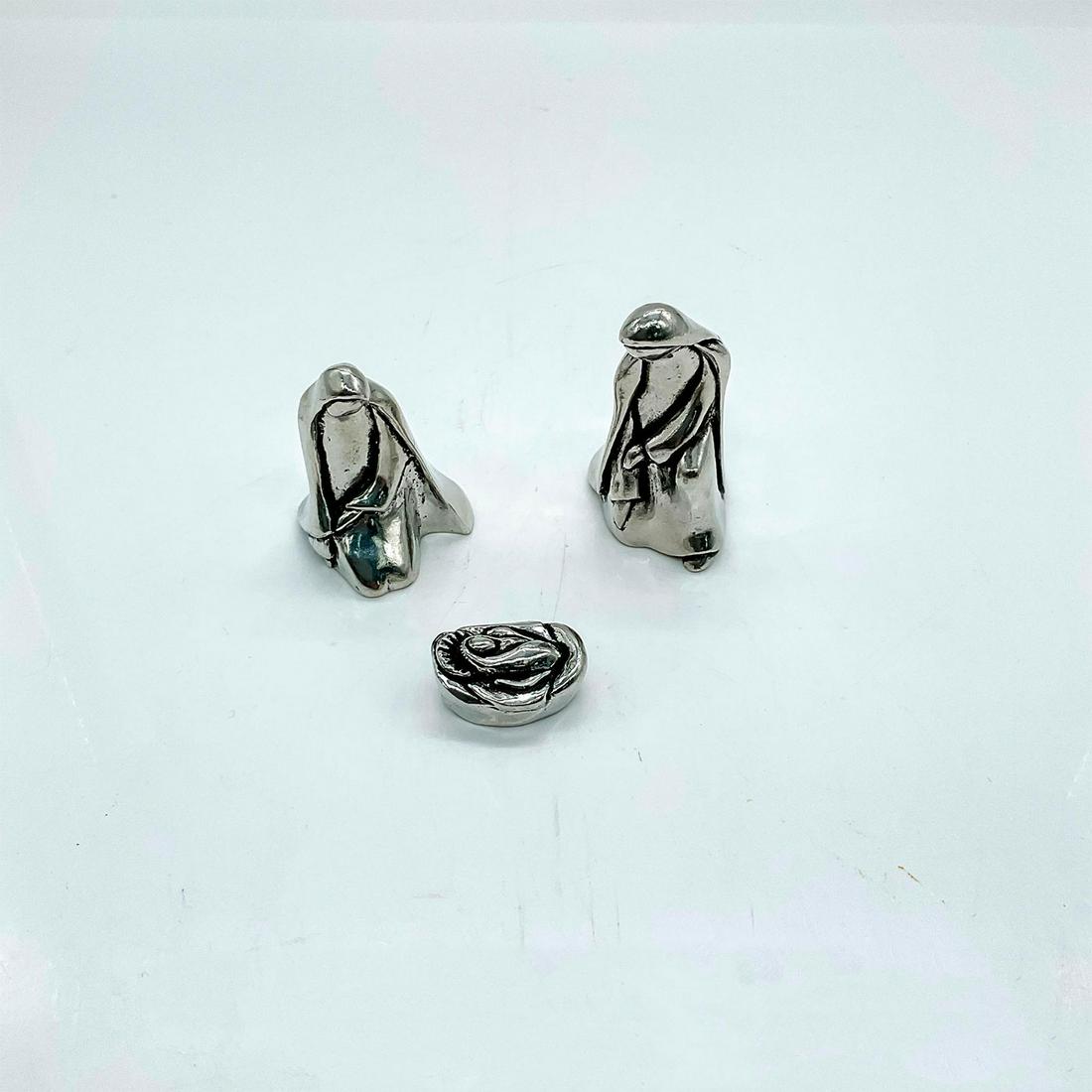 3pc Vintage Basic Spirit, Pewter Nativity Figures (1 of 4)