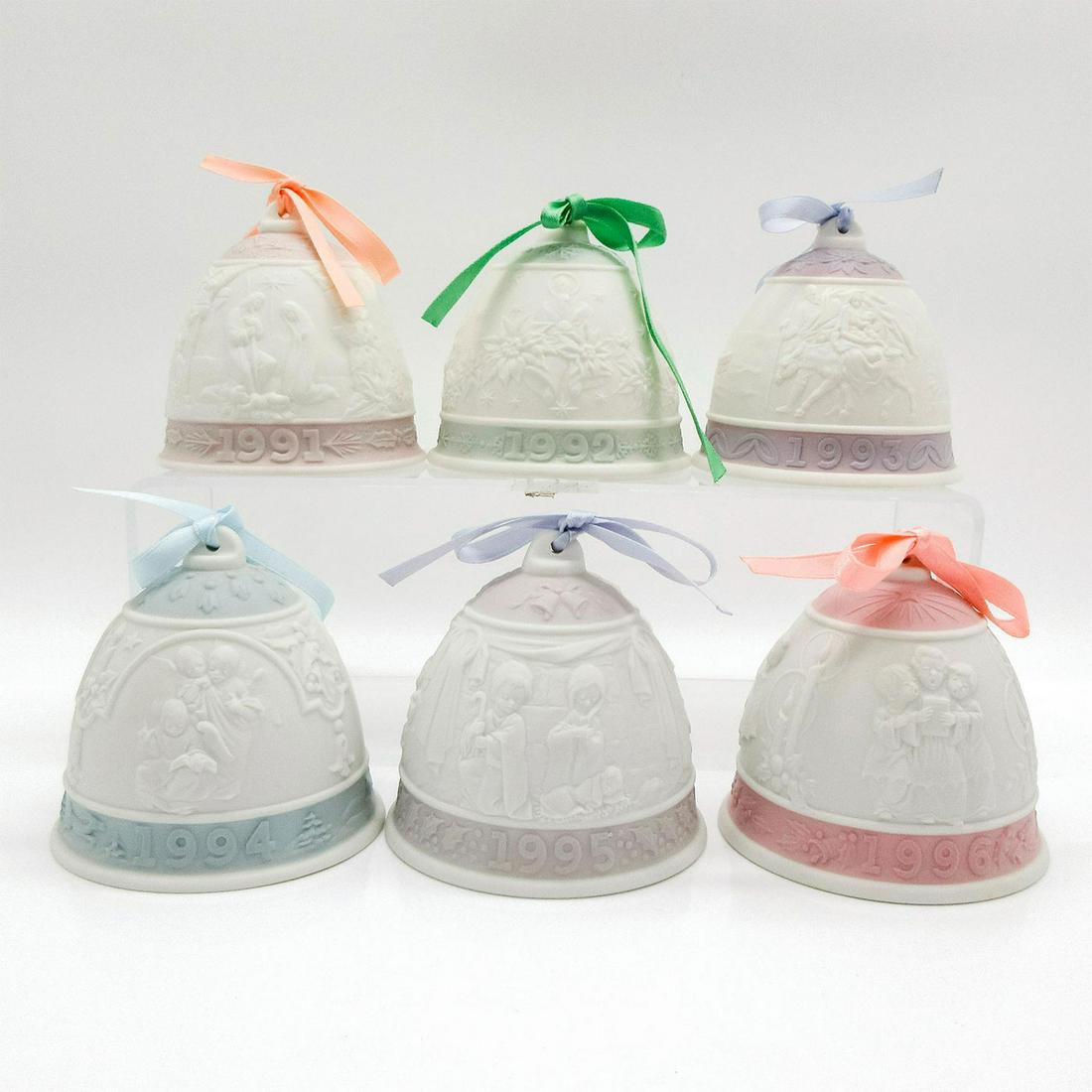 6pc Lladro Christmas Bell Ornaments, 1991 - 1996 (1 of 9)