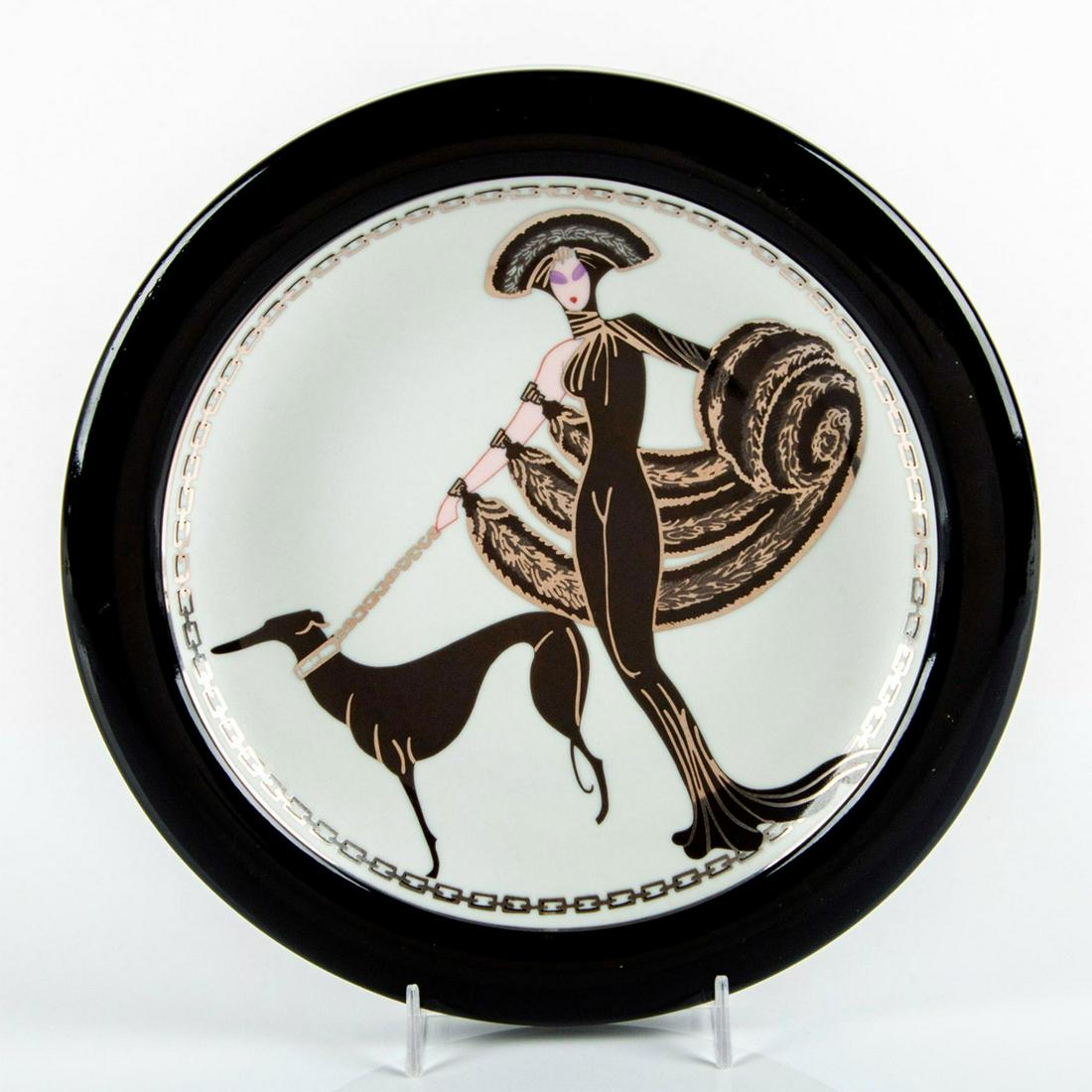 Franklin Mint House of Erte Plate, Symphony in Black (1 of 4)