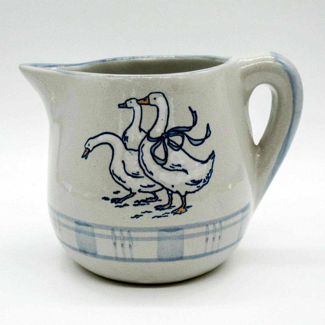 Vintage Louisville Stoneware Creamer, Gaggle of Geese (1 of 3)