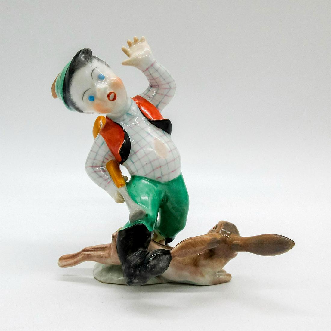 Vintage Herend Porcelain Figurine, Hunter and Hare (1 of 3)