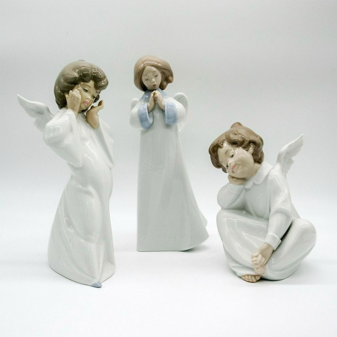 3pc Lladro Porcelain Angel Figurines (1 of 3)