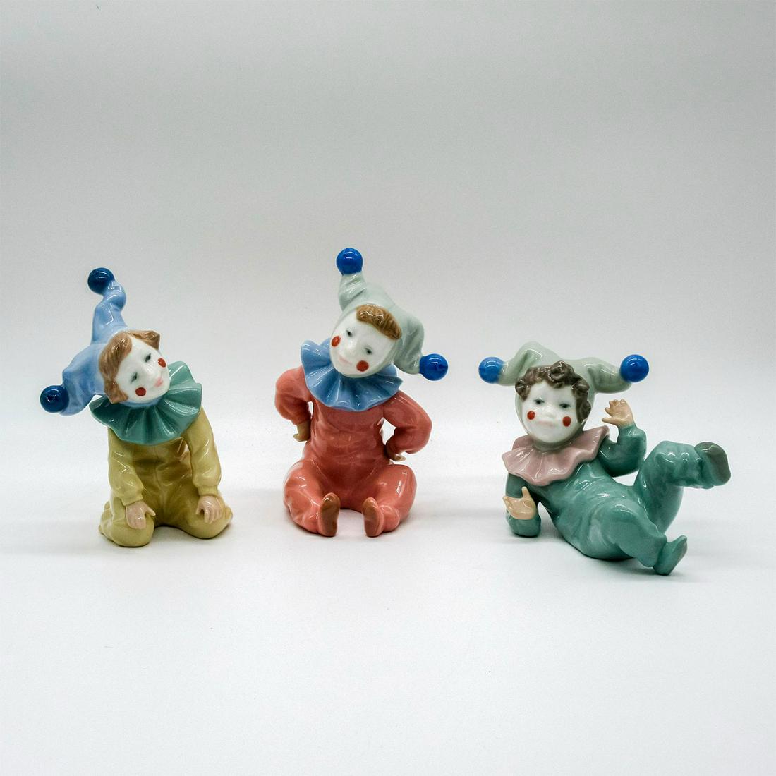 3pc Nao by Lladro Porcelain Jester Figurines (1 of 3)
