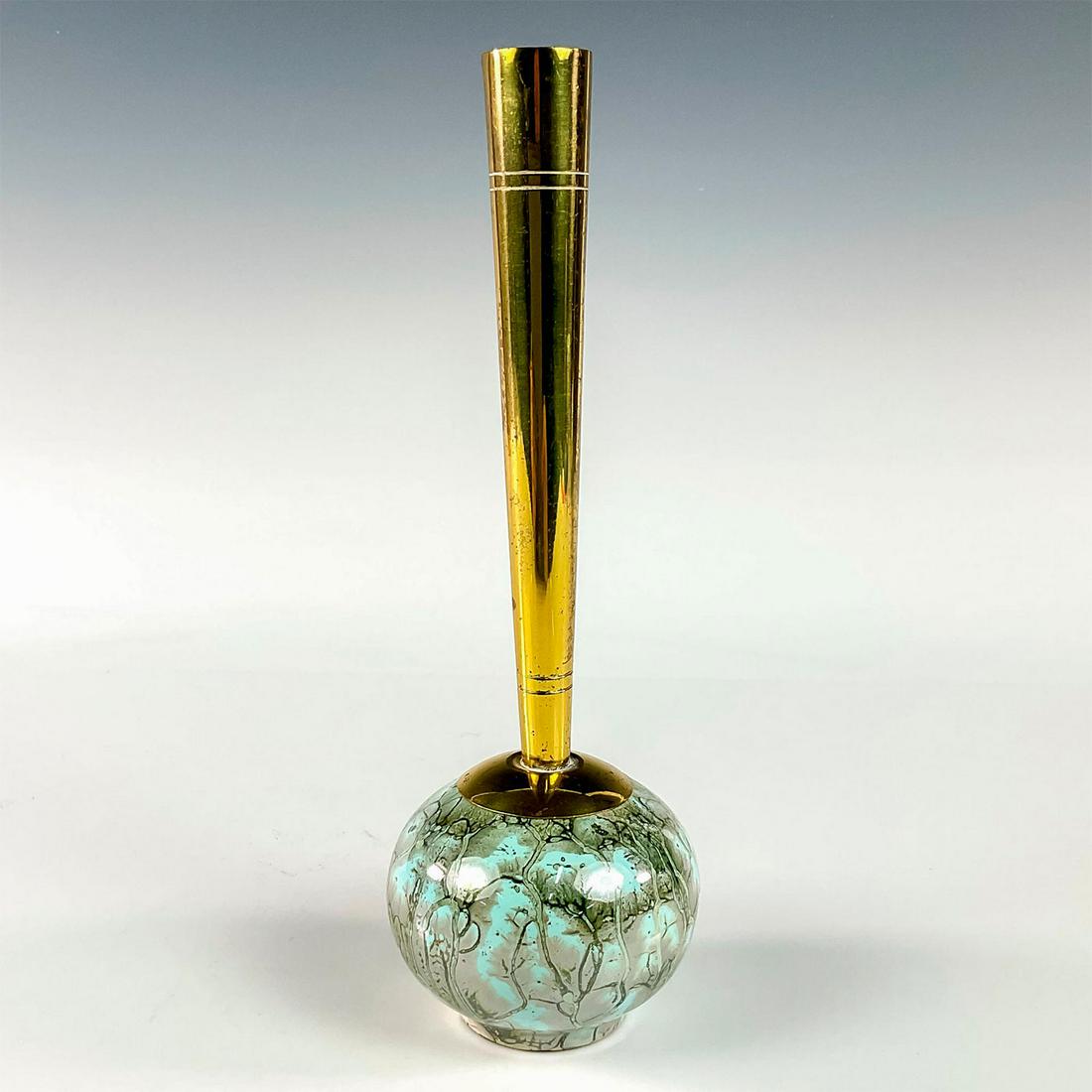 Unusual Delft Mid-Century Modern Lustre Glaze Bud Vase (1 of 3)