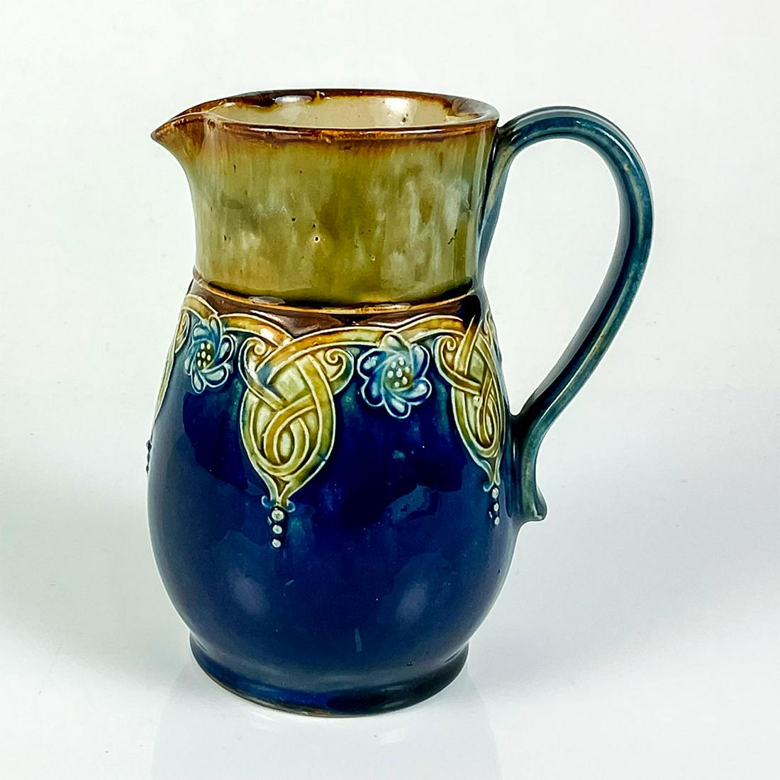 Antique Royal Doulton Stoneware Art Nouveau Flora Pitcher (1 of 3)