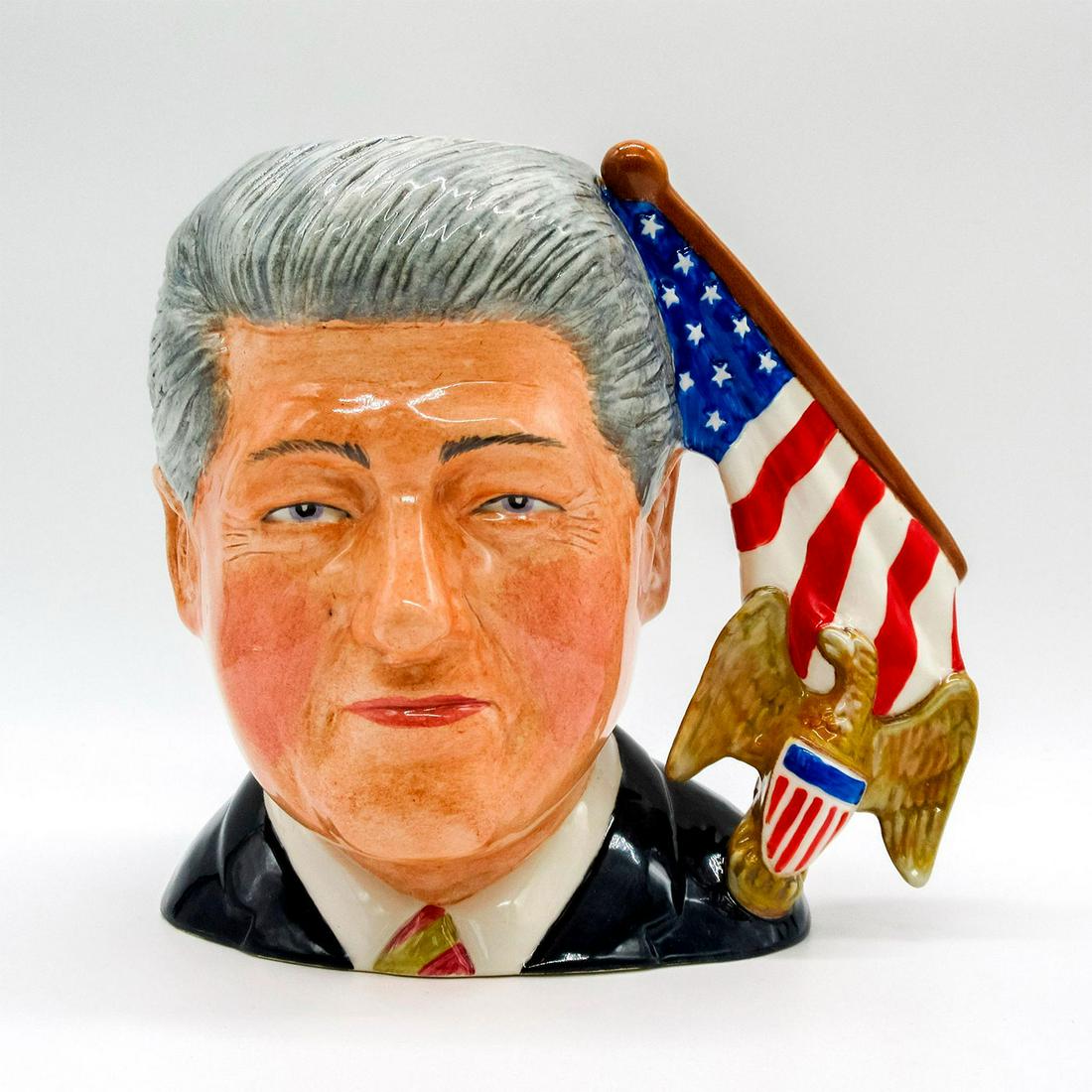 Royal Doulton PTP Large Character Jug, Pres. Bill Clinton (1 of 3)