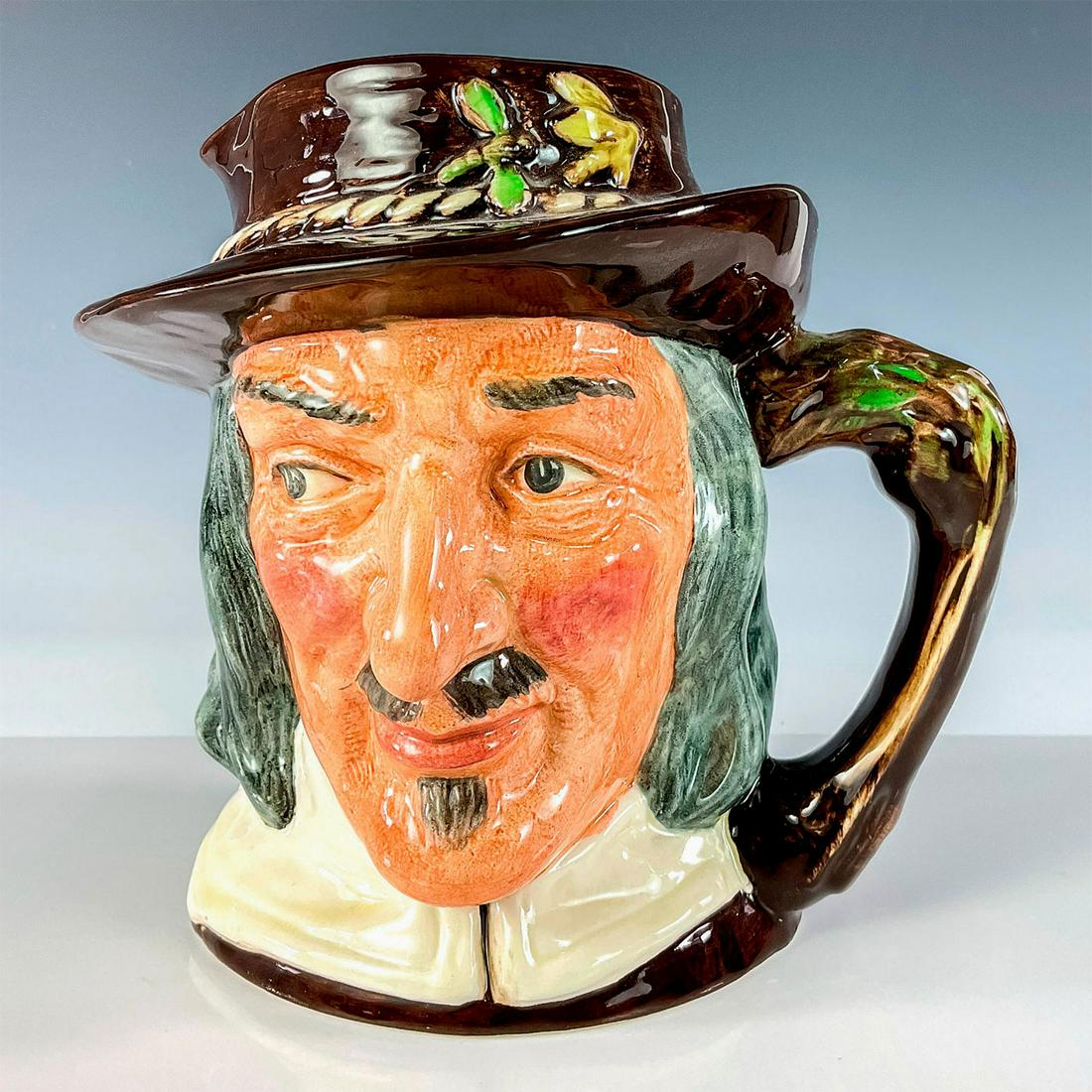 Izaak Walton D6404 - Large - Royal Doulton Character Jug: Brown hat and coat, white collar. Royal Doulton backstamp. The English writer Izaak Walton (1593 - 1683) is best known for his book " The Complete Angler" or " Contemplative Man's Recreation" . First 