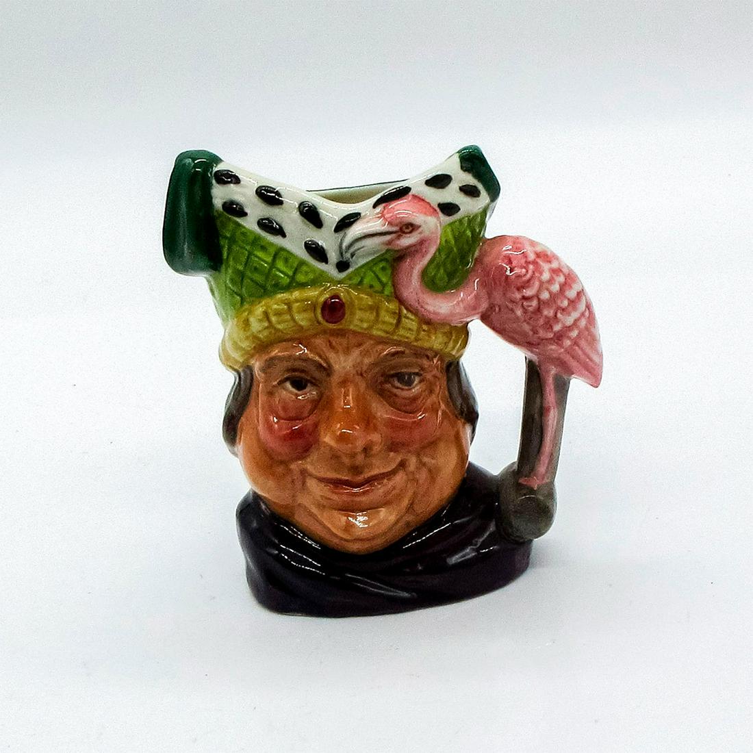 Ugly Duchess D6603 - Small - Royal Doulton Character Jug: Featuring character who lives in Wonderland and plays croquet with the Queen. Royal Doulton backstamp. #england #uglyduchess #royal #doulton #character Artist: Max Henk Issued: 1965-1973 Dimensions: 4