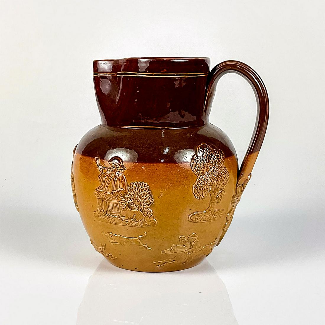 Antique Doulton Lambeth Stoneware Hunting Ware Jug (1 of 3)