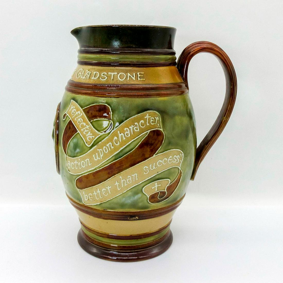 Doulton Lambeth Stoneware Pitcher, William Ewart Gladstone (1 of 4)